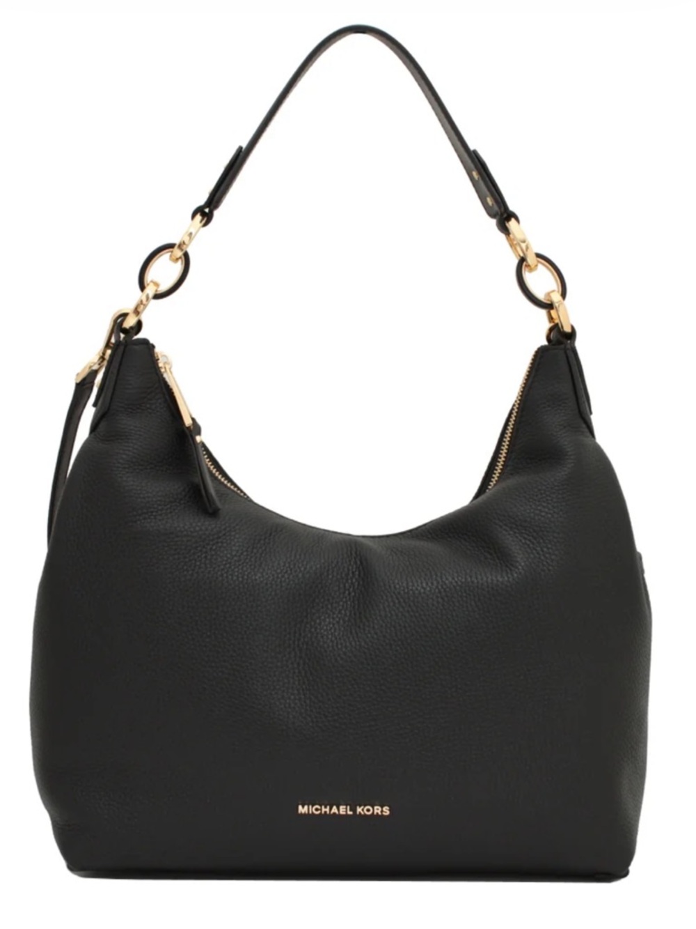 Michael Kors Isabella Hobo Bag Handbag Black Leather